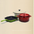 3PCS Cast Iron Coowkare Set LFGB Factory